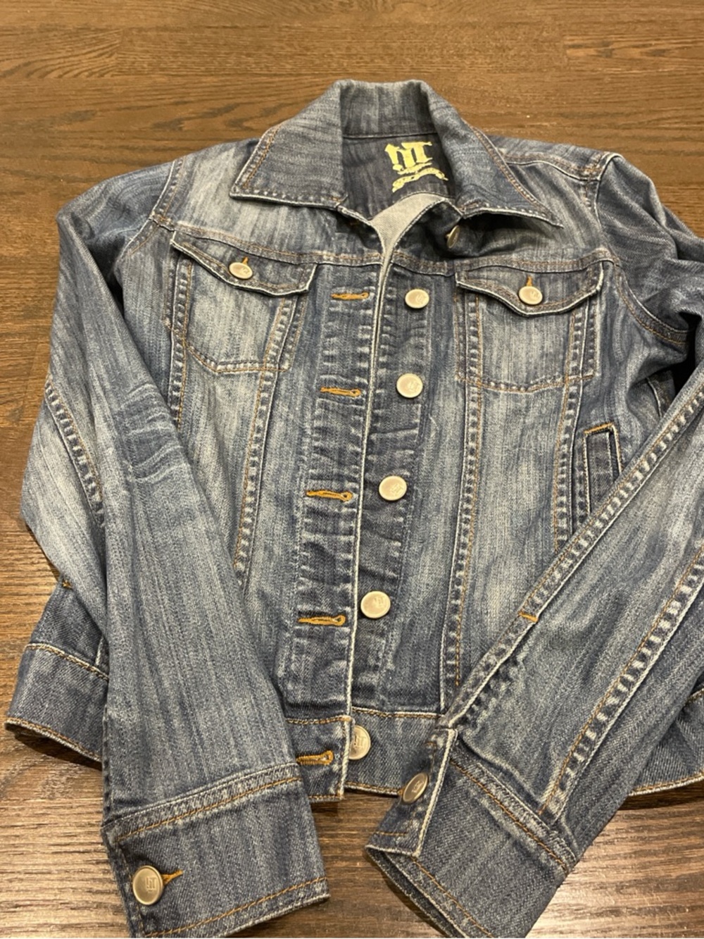 IT jeans Distressed Light Blue Denim Jacket